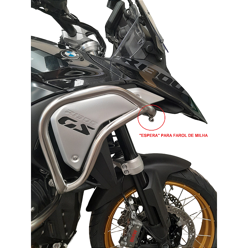 R1300 GS protetor motor carenagem inox vista lateral MOTOTOP