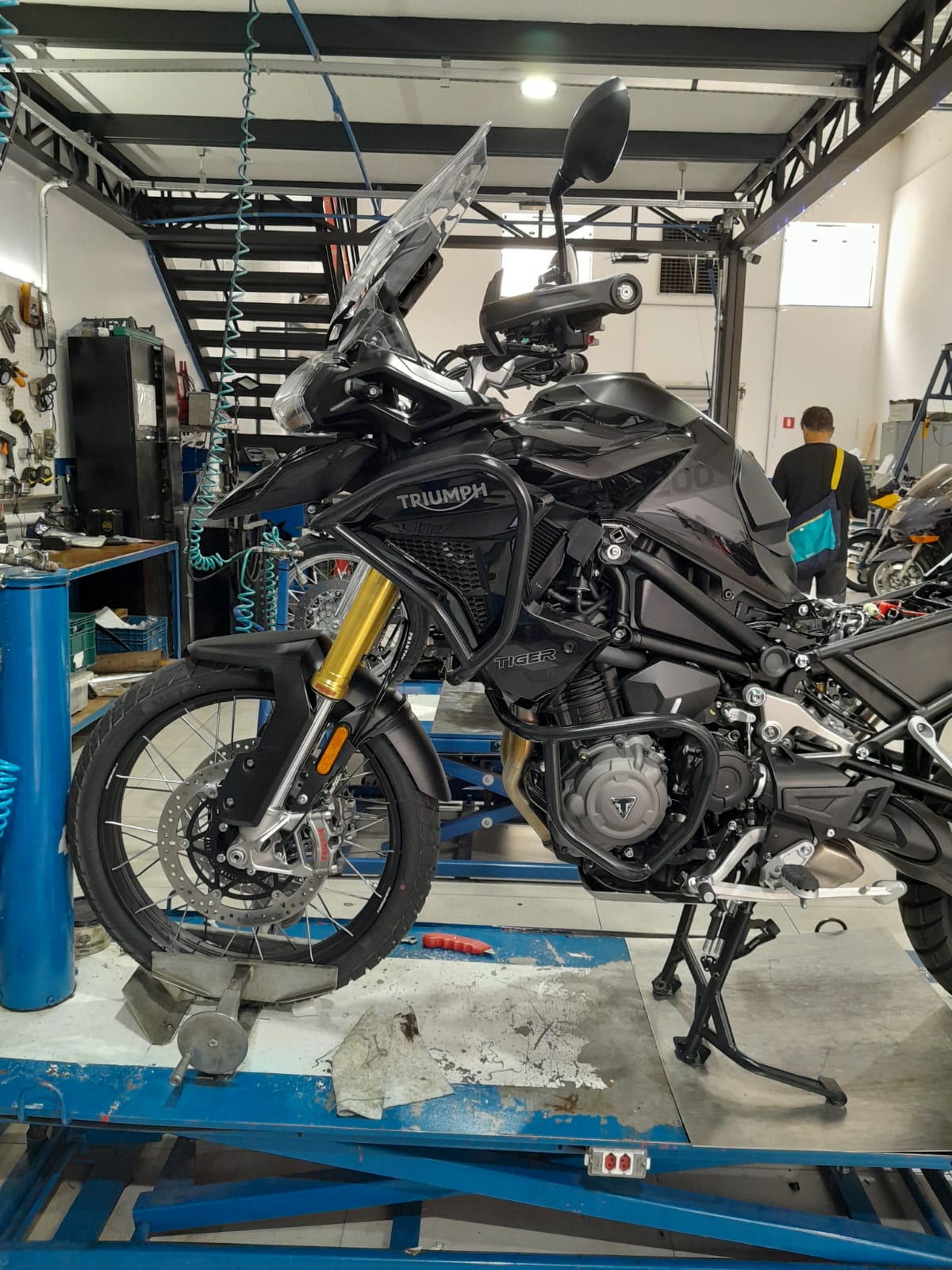 Protetor Tiger 1200 Preto motor e carenagem MOTOTOP