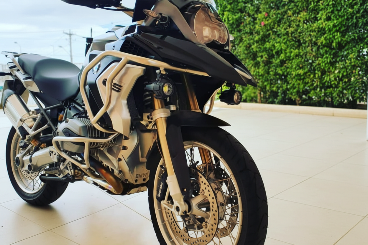 Protetor Carenagem R1200GS 2013 Acima Inox Com Espera para Farol Milha Mototop