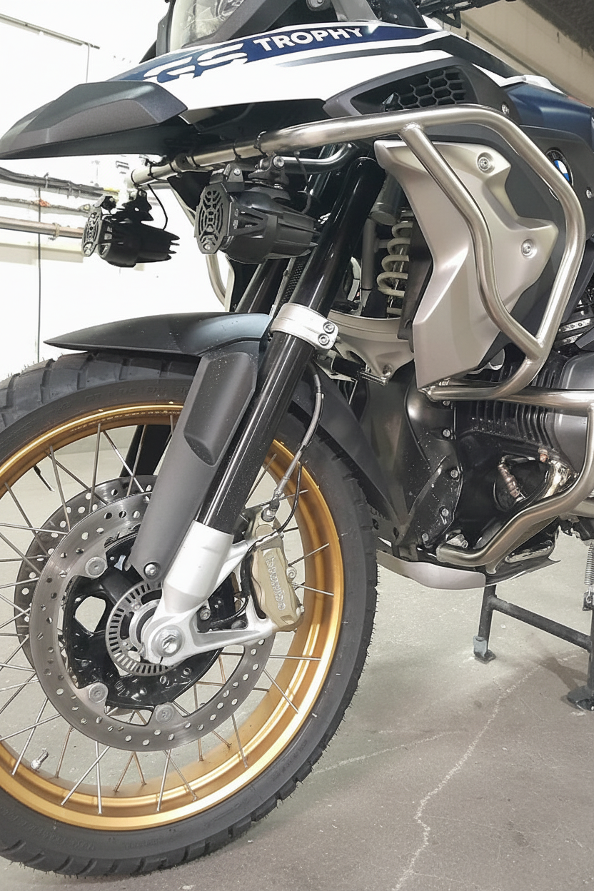 Protetor Carenagem R1200GS 2013 Acima Inox Com Espera para Farol Milha Mototop