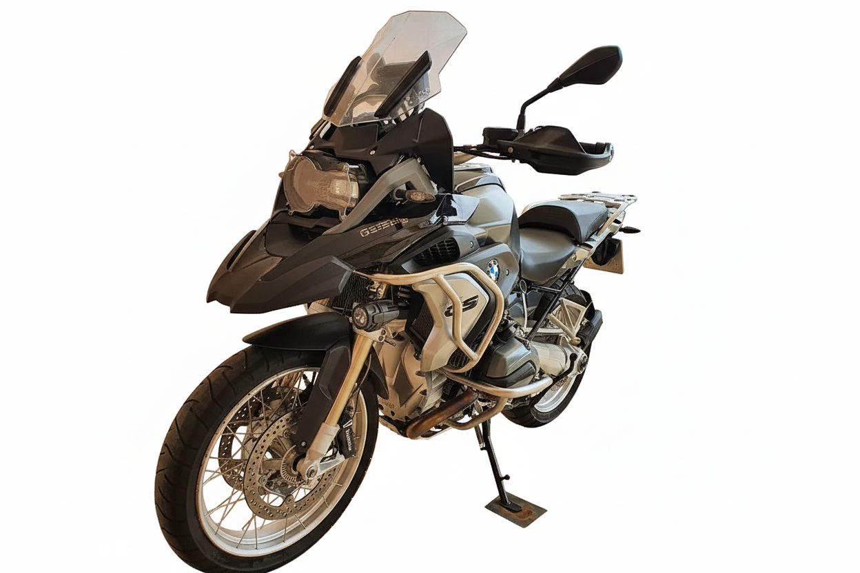 R1250 GS protetor carenagem inox farol milha vista traseira MOTOTOP
