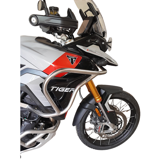 Tiger 900 protetor carenagem Alpine Edition inox vista lateral MOTOTOP