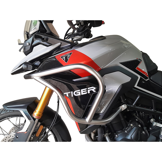 Protetor carenagem Triumph Tiger 900 Alpine inox vista frontal MOTOTOP