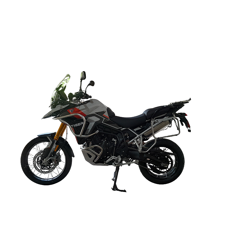 Protetor carenagem Tiger 900 inox detalhe acabamento MOTOTOP