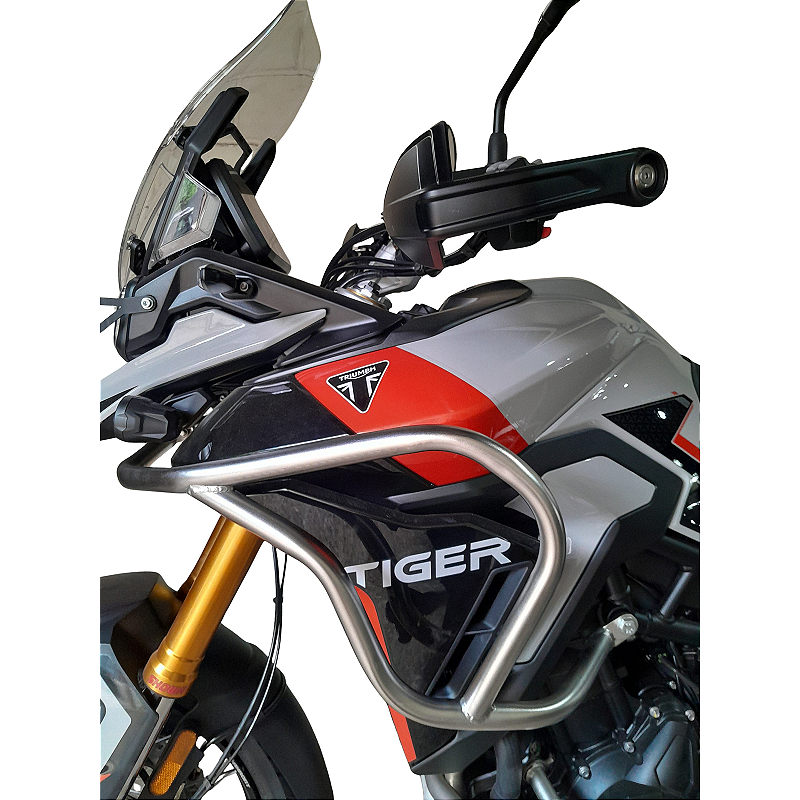 Tiger 900 protetor carenagem inox acabamento premium MOTOTOP