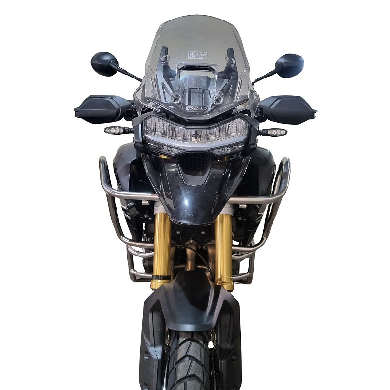 Tiger 1200 Rally Black Edition protetor motor carenagem inox vista traseira MOTOTOP