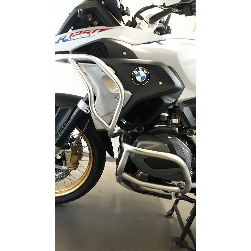 Protetor motor carenagem R1250 GS kit premium instalado moto MOTOTOP