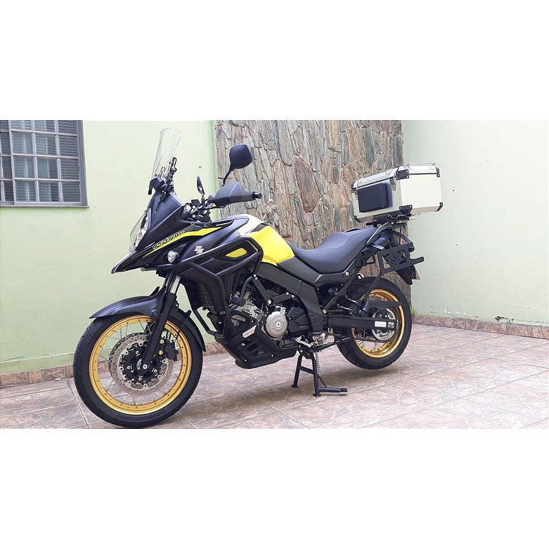 VStrom 650 protetor motor 2017 acima vista traseira MOTOTOP