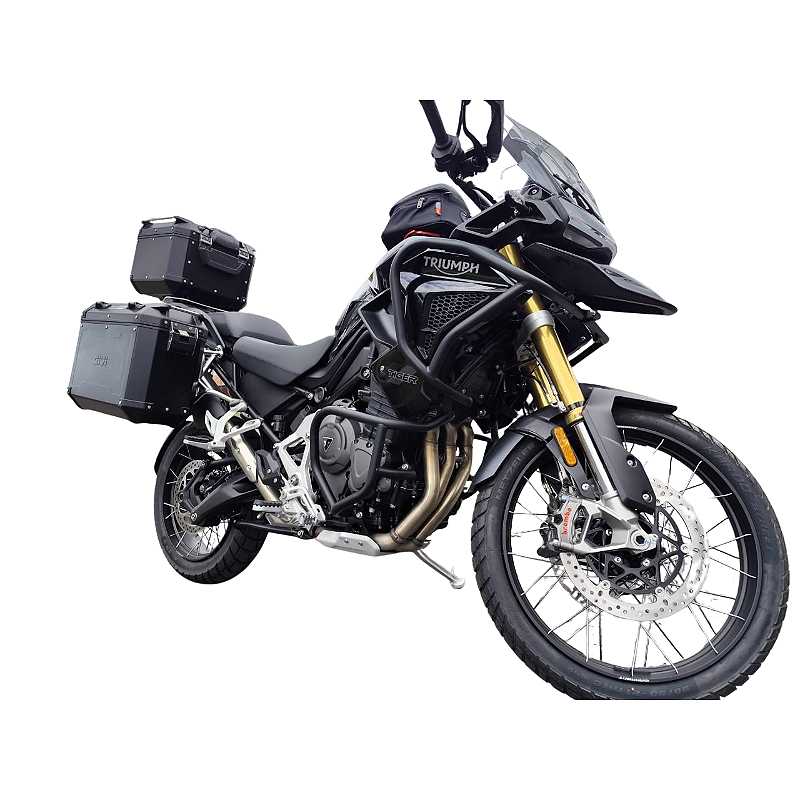 Tiger 1200 Rally Black Edition protetor motor carenagem detalhe fixacao MOTOTOP