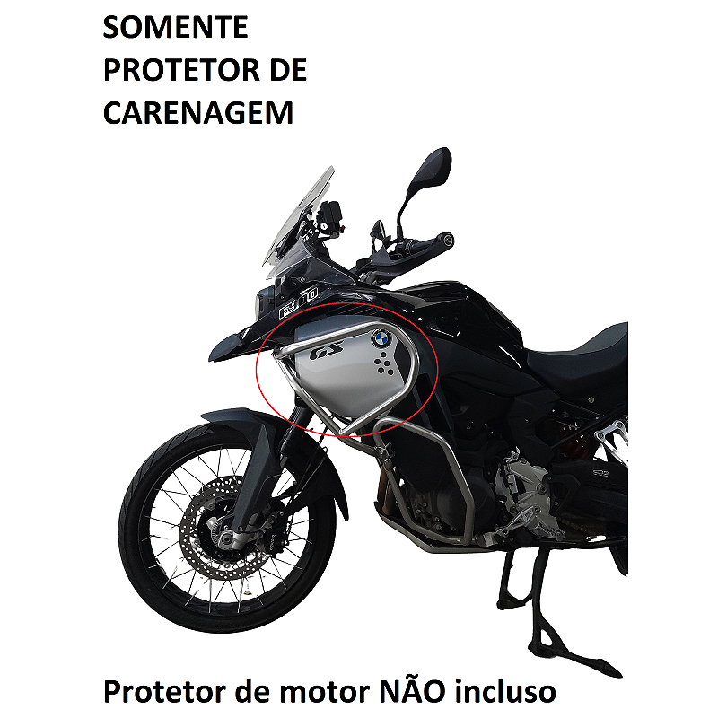 F900 GS Adventure protetor carenagem inox vista lateral MOTOTOP