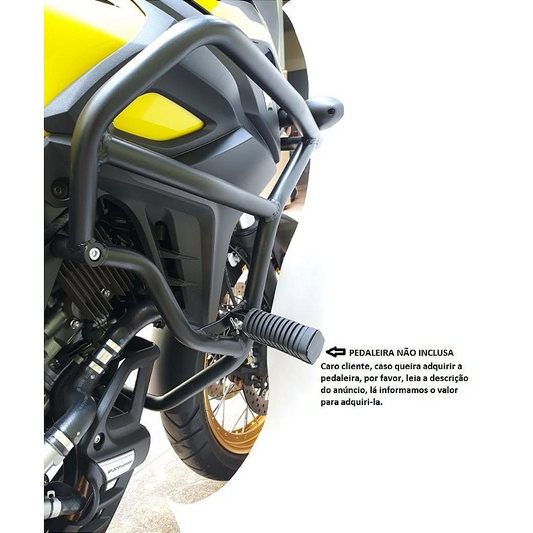 Protetor motor VStrom 650 2017 acima vista frontal MOTOTOP