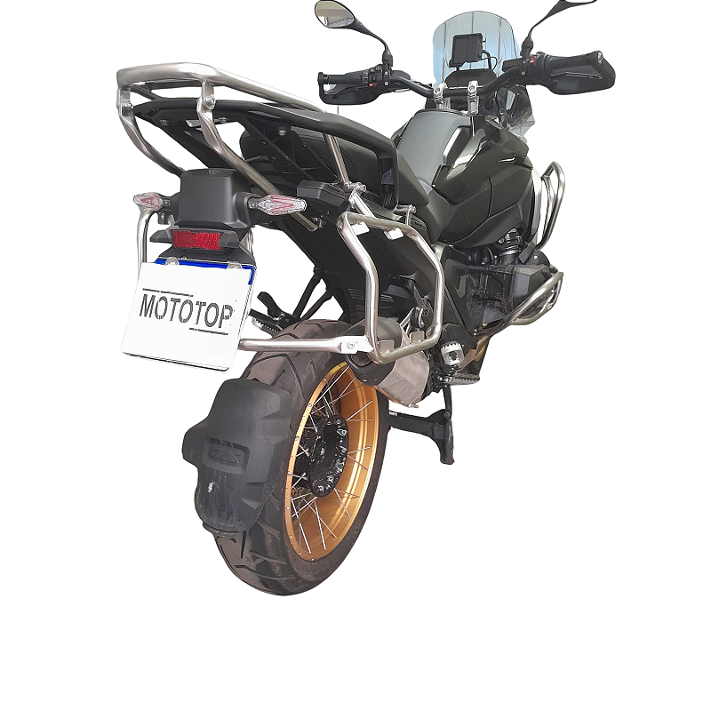 Suporte traseiro lateral R1300 GS inox angulo diagonal MOTOTOP