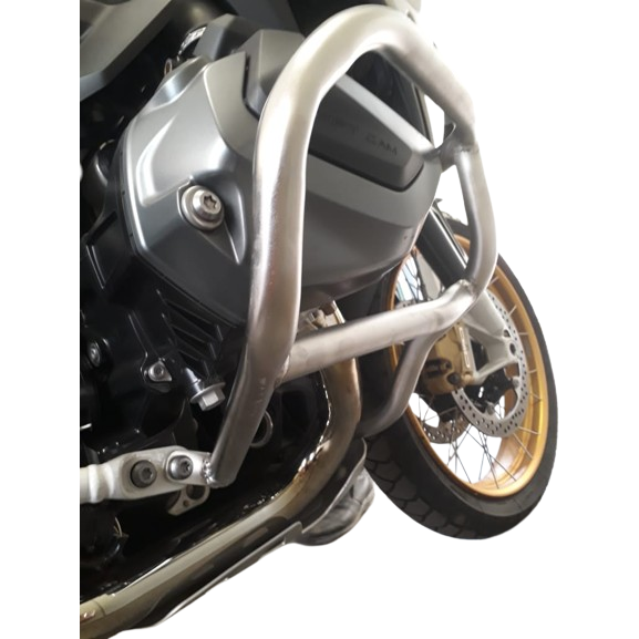 Protetor motor R1250 GS inox angulo diagonal MOTOTOP