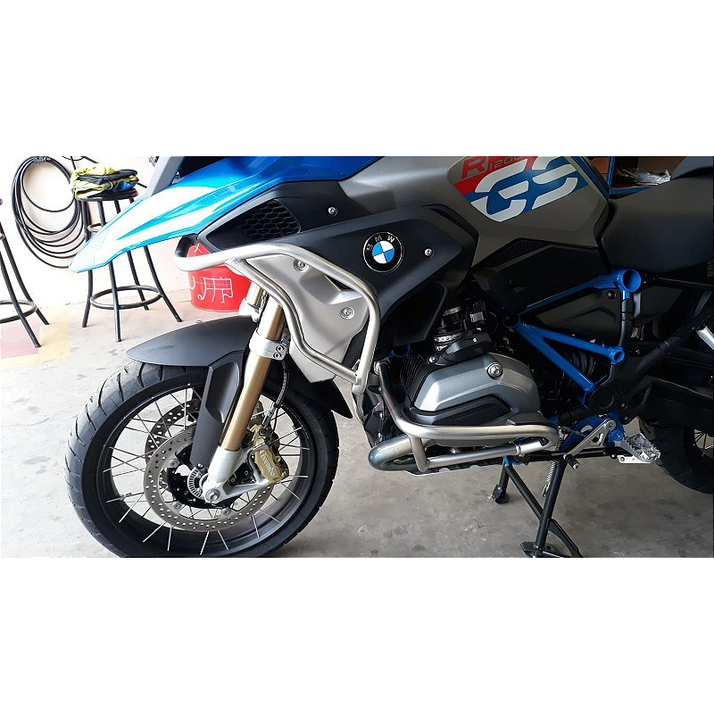 R1200 GS protetor carenagem inox 2013 2023 detalhe fixacao MOTOTOP