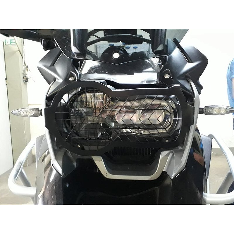 Protetor farol R1200 GS 2013 2019 detalhe acabamento MOTOTOP