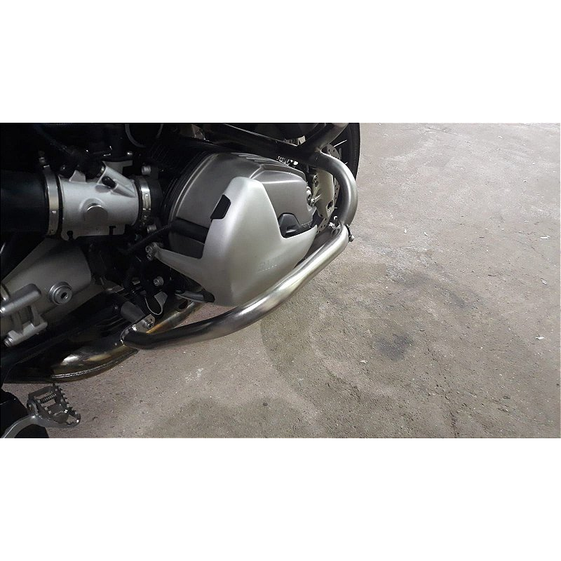 Barra complementar protetor motor R1200 GS Adventure instalada moto MOTOTOP