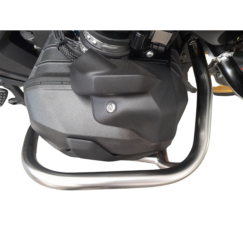 Protetor inox R1300 GS motor instalado moto MOTOTOP