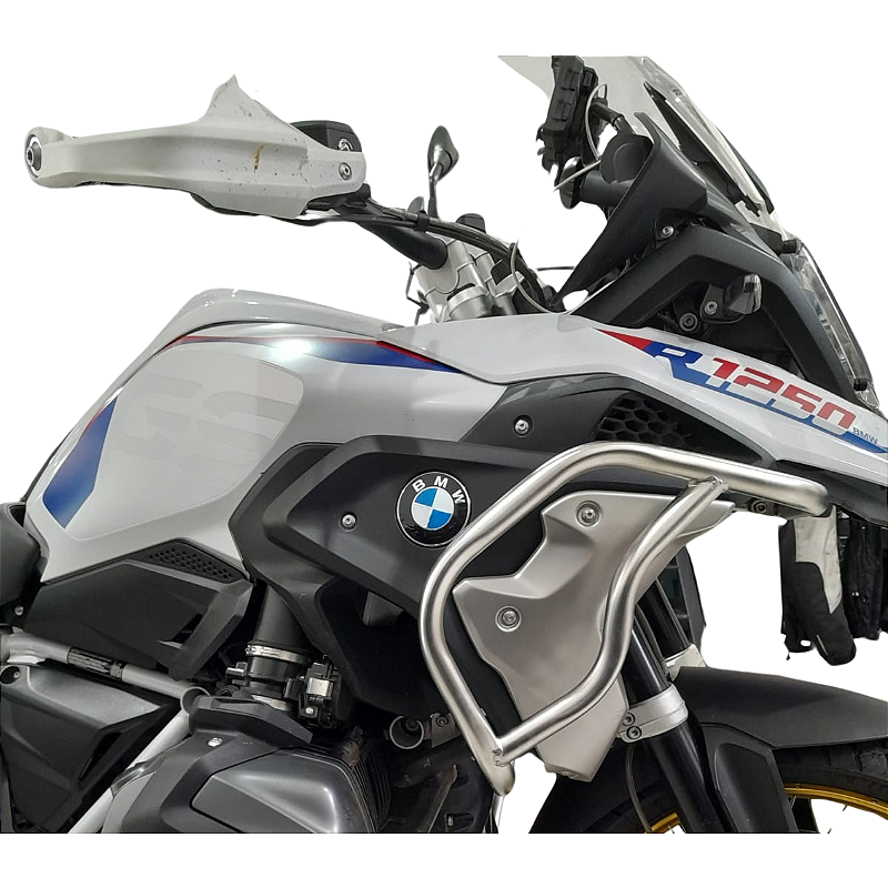 Protetor carenagem R1250 GS inox instalado moto MOTOTOP