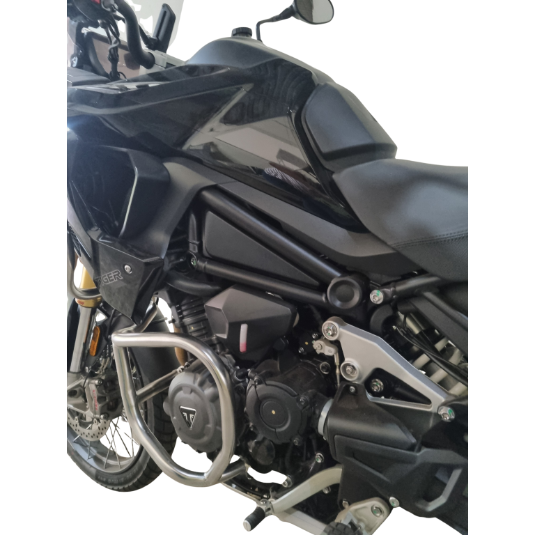 Protetor motor Tiger 1200 Black Edition preto detalhe acabamento MOTOTOP