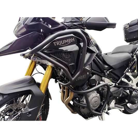 Protetor carenagem motor Tiger 1200 Rally Black Edition vista frontal MOTOTOP