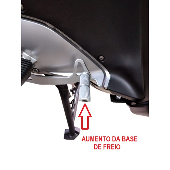 Aumento base freio R1200 RT vista frontal MOTOTOP