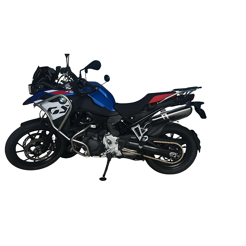 Protetor carenagem motor F800 GS 2024 inox detalhe fixacao MOTOTOP