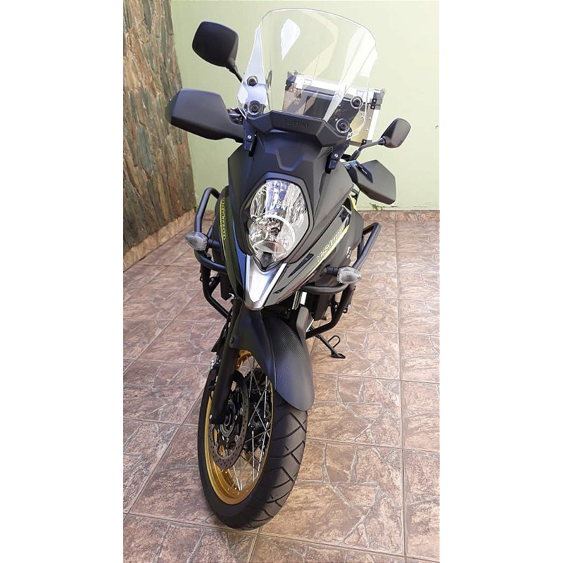 VStrom 650 protetor motor 2017 acima detalhe fixacao MOTOTOP