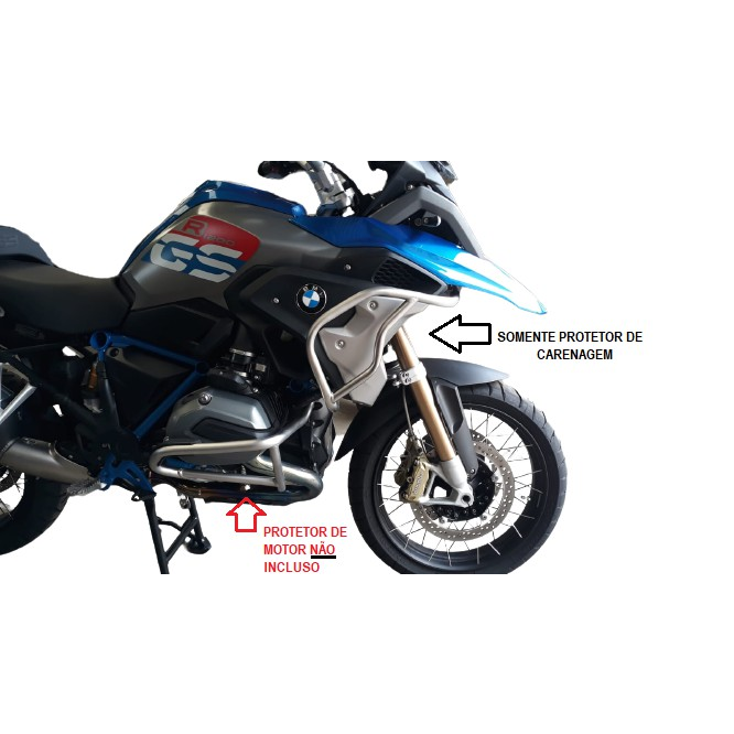 Protetor carenagem R1200 GS 2013 2023 detalhe acabamento MOTOTOP
