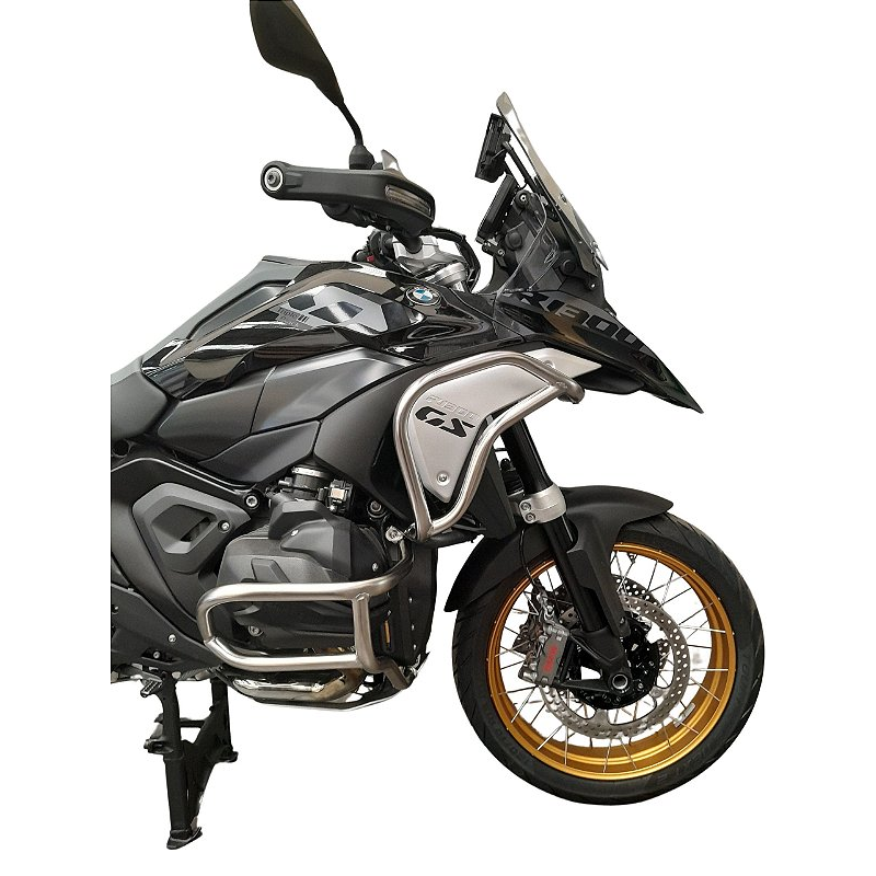 Protetor inox R1300 GS carenagem motor instalado moto MOTOTOP