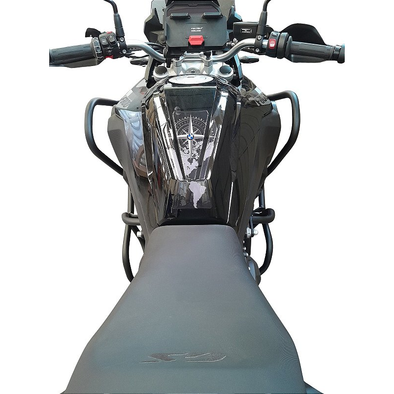 Protetor carenagem motor F800 GS 2024 inox detalhe acabamento MOTOTOP