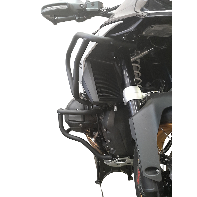 Protetor motor carenagem R1300 GS preto instalado moto MOTOTOP