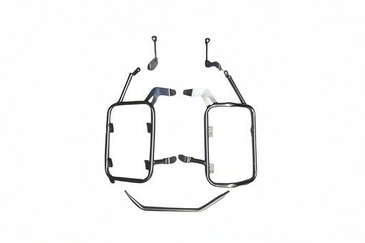 Suporte lateral inox R1200 GS R1250 GS traseiro bau vista frontal MOTOTOP